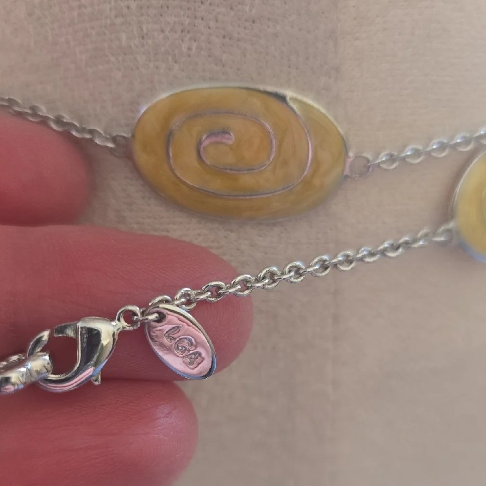 Lauren G Adams Silver Station Silver & Enamel Swirl Necklace